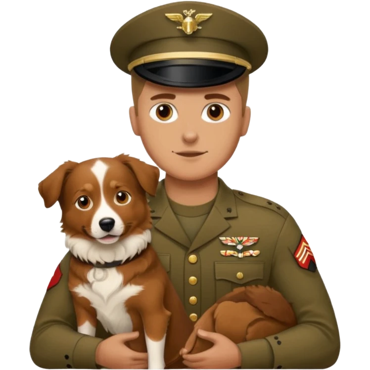 United States marine  brown Aussie dog emoji