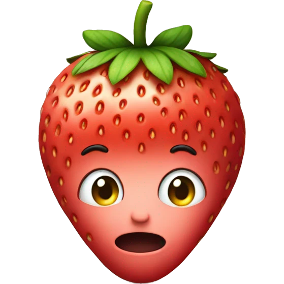 strawberry wearing a head with a bow  emoji