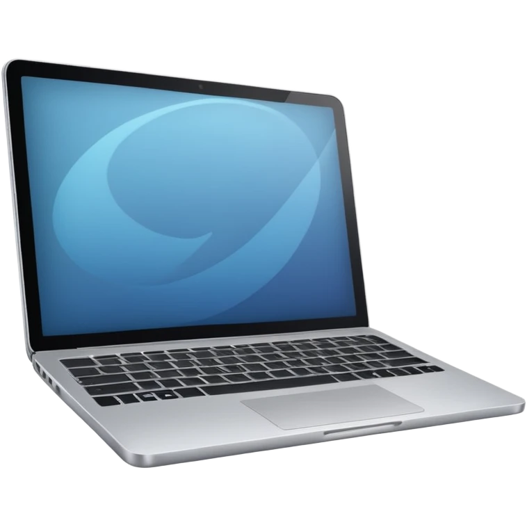 a laptop with nothing on the screen emoji