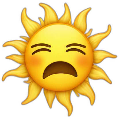 The sun is crying emoji
