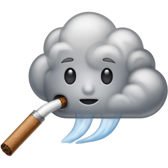 smoke coming out of a blunt emoji