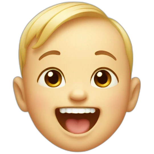 Baby laughing emoji