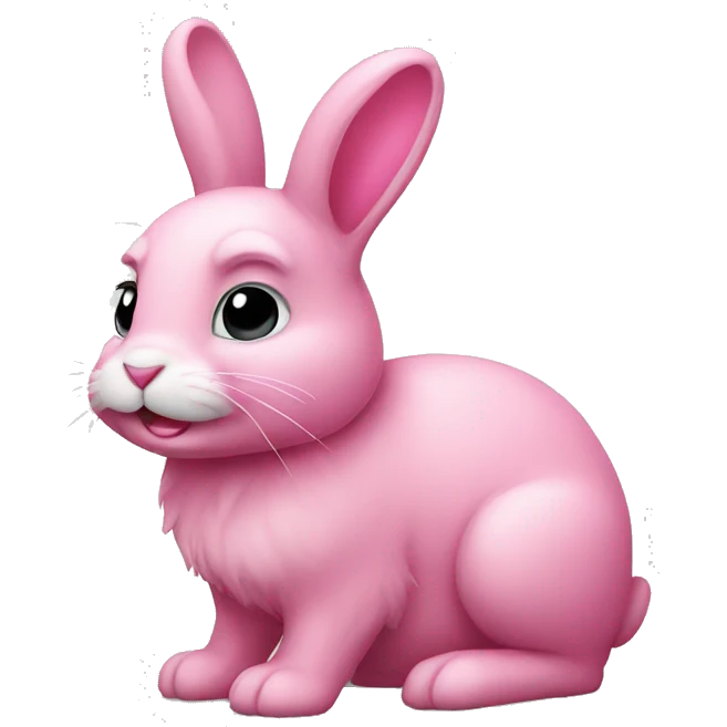 Pink bunny emoji