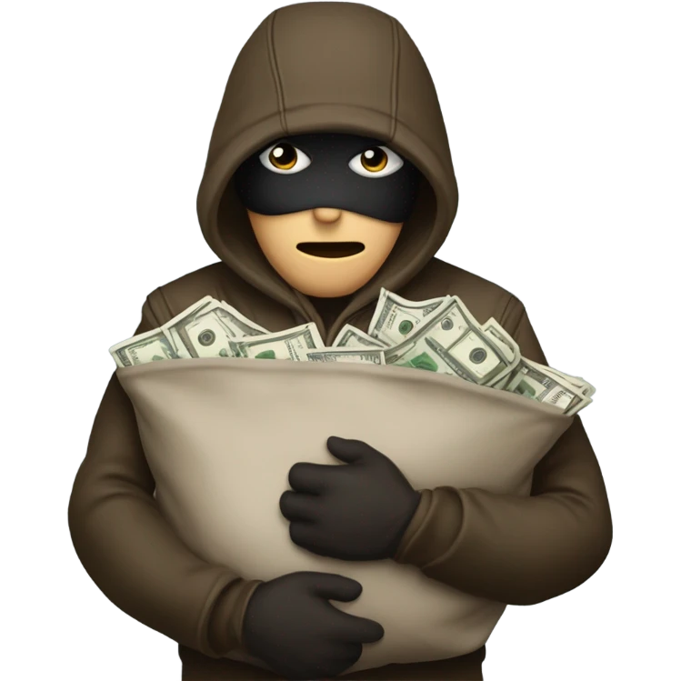 A robber holding a sack of Money emoji