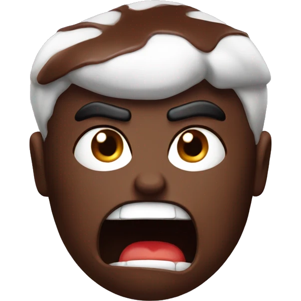 Chocolate angry emoji
