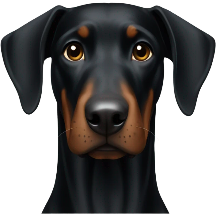 all black doberman emoji