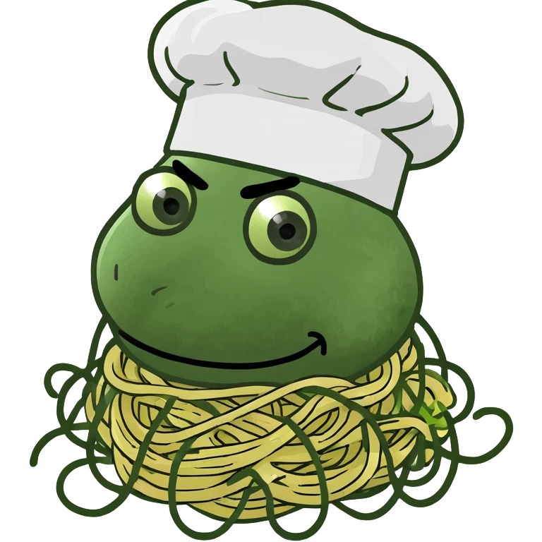 brain with spaghetti noodles coming out, twirling around a fork, small Italian flag, silly lighthearted style, Italian brainrot emoji