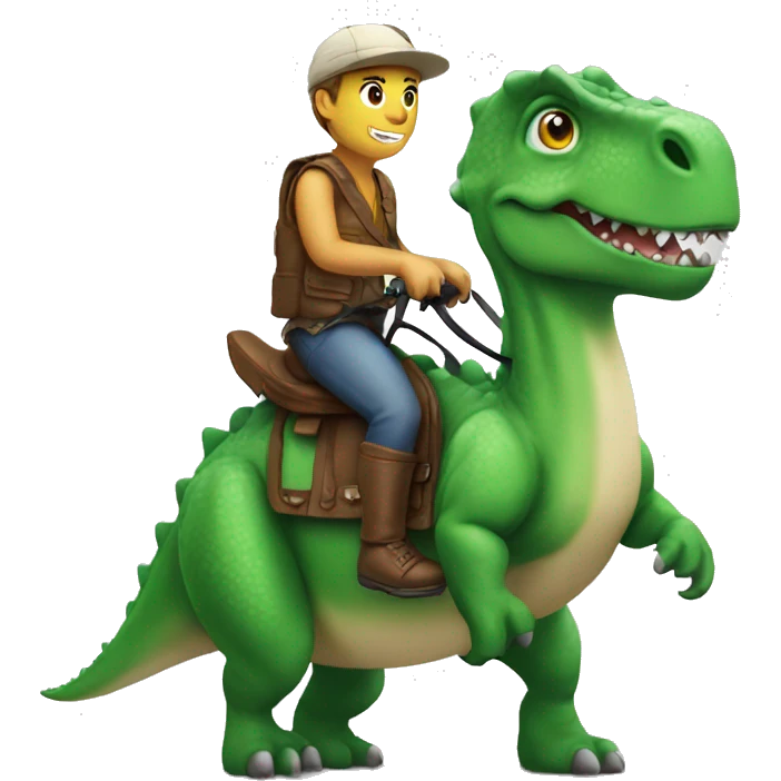 A Dino with a rider  emoji