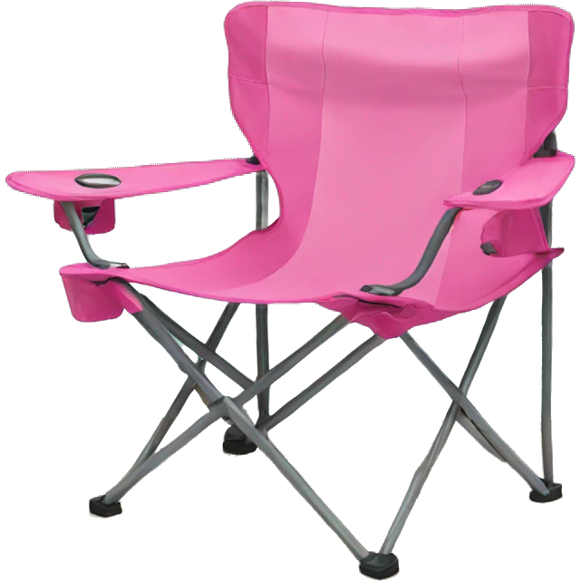 Pink camping chair emoji