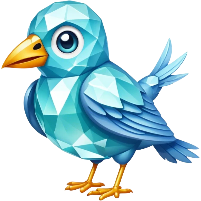 Diamond bird emoji