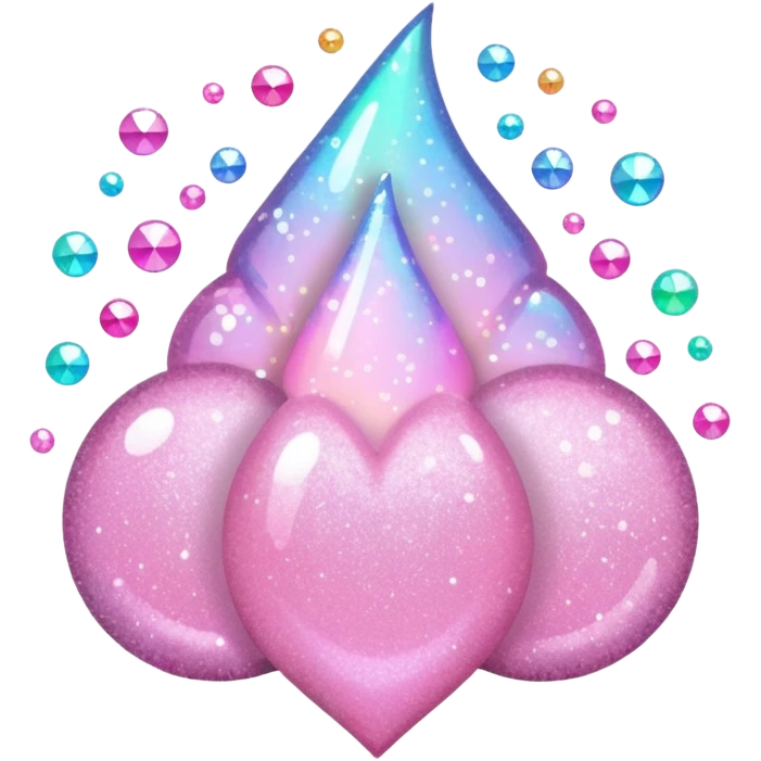 glitter flor rosa claro emoji