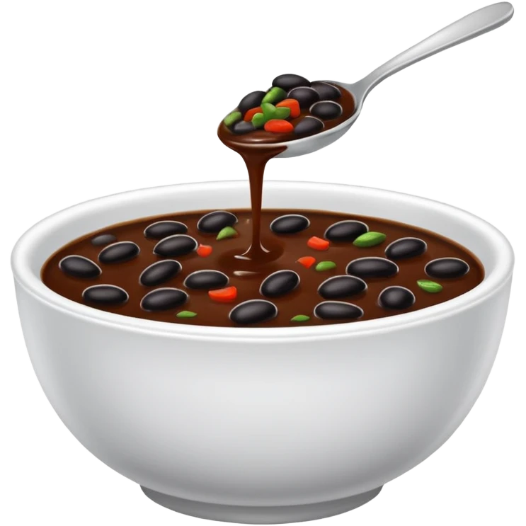 small bowl of black bean sauce, dark glossy, no spoon emoji
