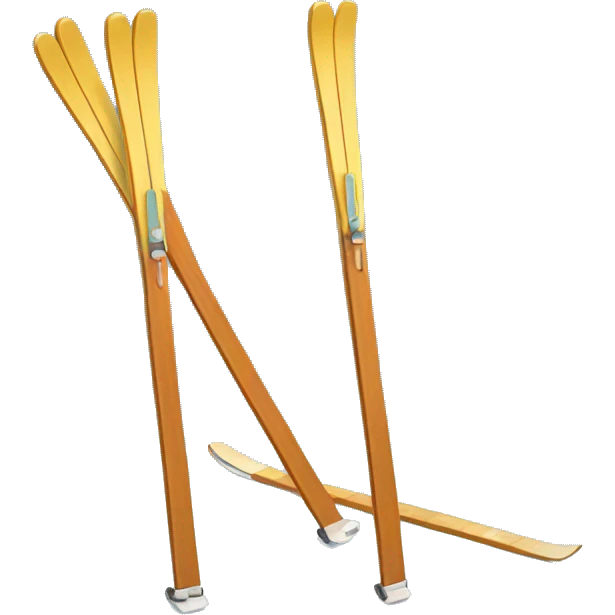 skis standing with sticks emoji