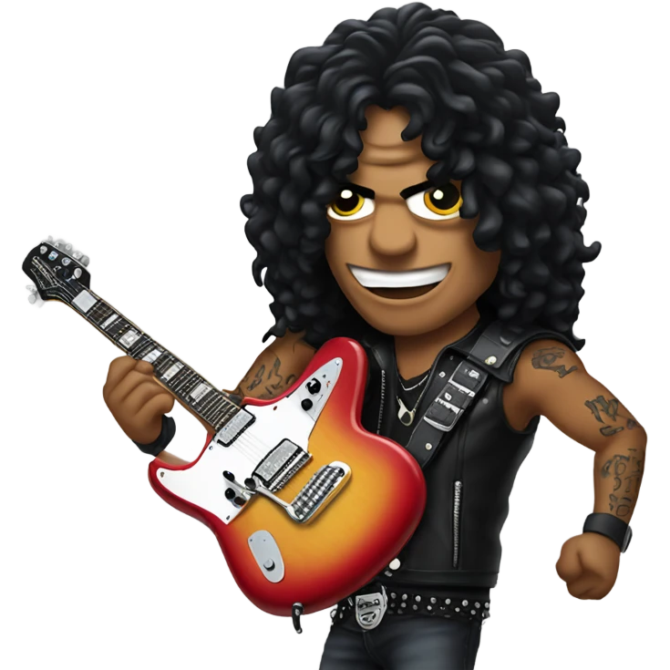 Slash playing fender jaguar guitar emoji