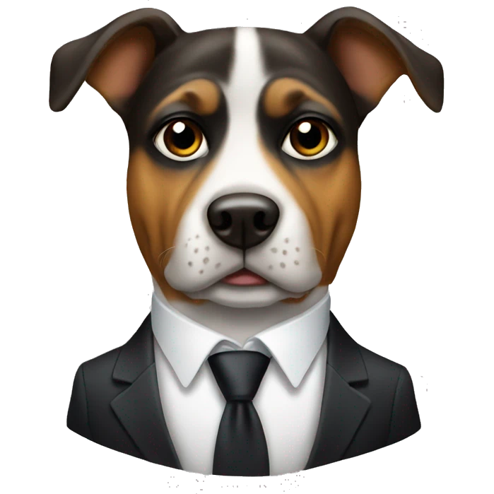 dog wearing a formal suit emoji
