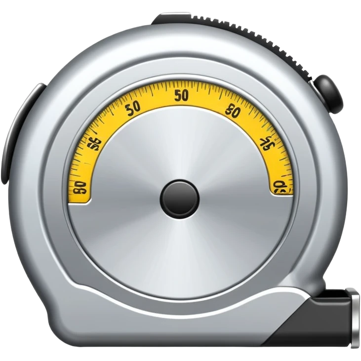 Silver black tape measure emoji