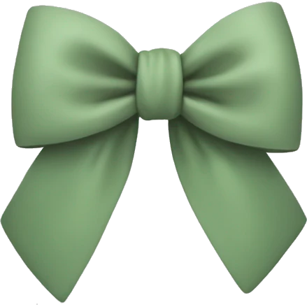 Sage green bow emoji