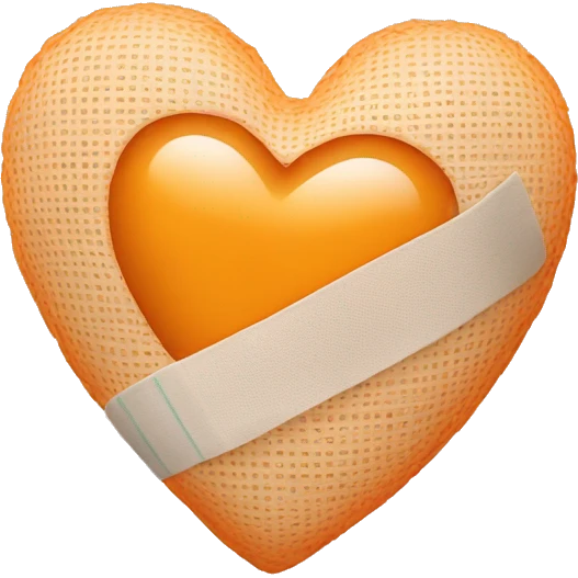 light orange heart with bandages emoji