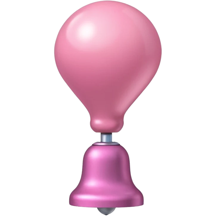 long, curved, skin toned shaft with bulbous bell-shaped pink top emoji
