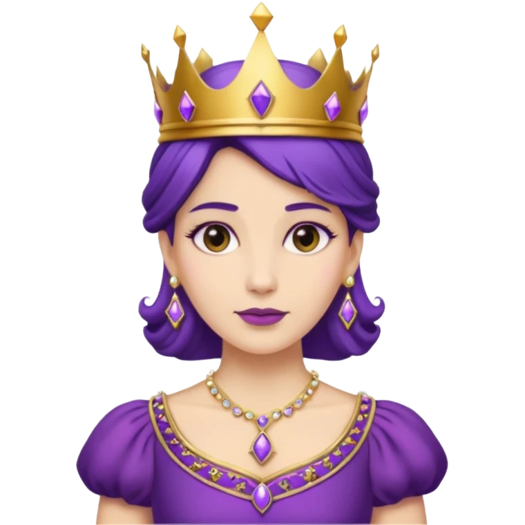 purple queen in alice wonderland,earring emoji
