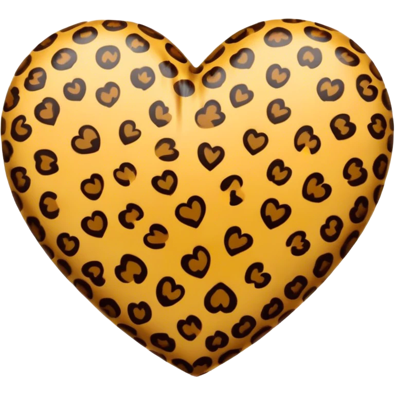 Leopard print heart  emoji
