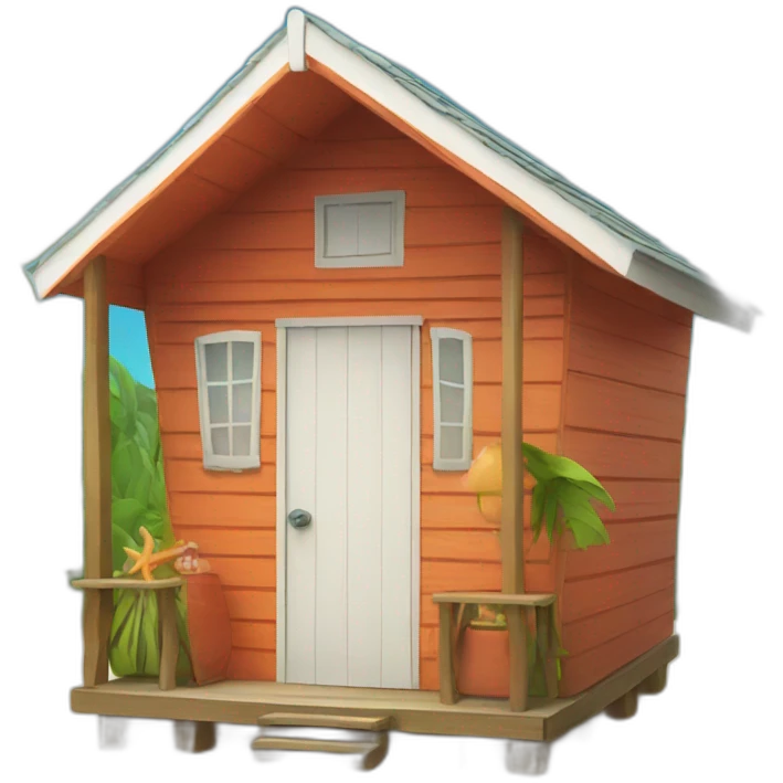 beach hut emoji