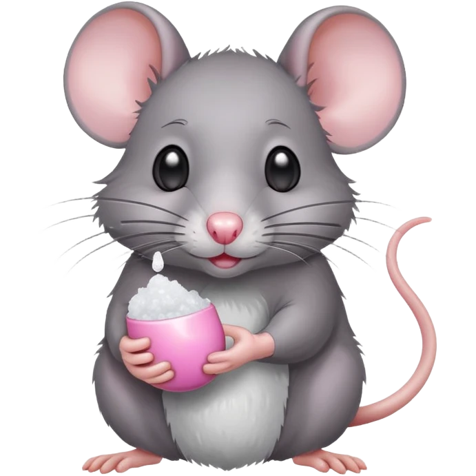 Rat holding salt  emoji