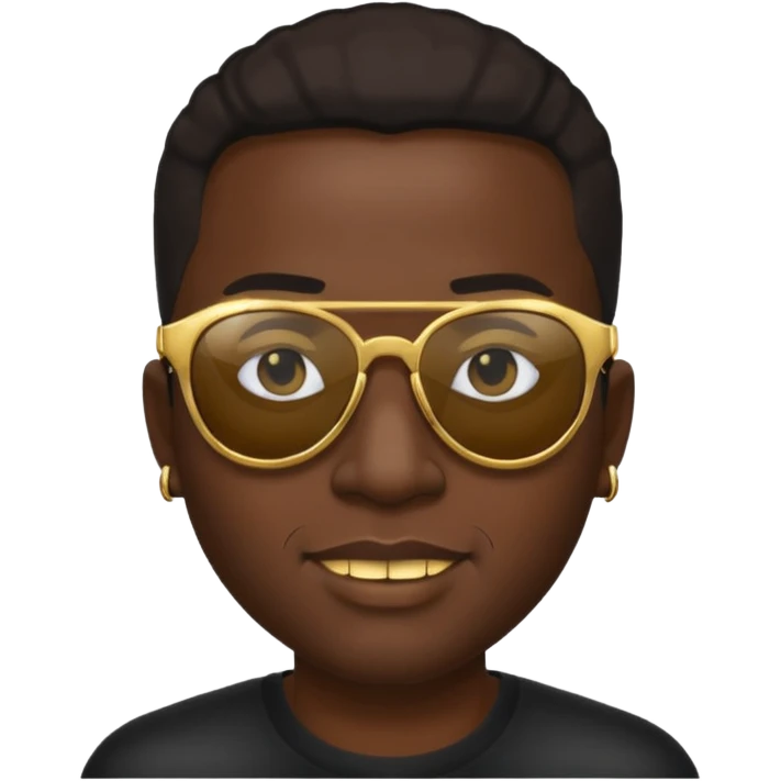 Black man with gold grills and sun glasses emoji
