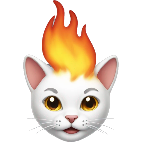 flaming cat emoji