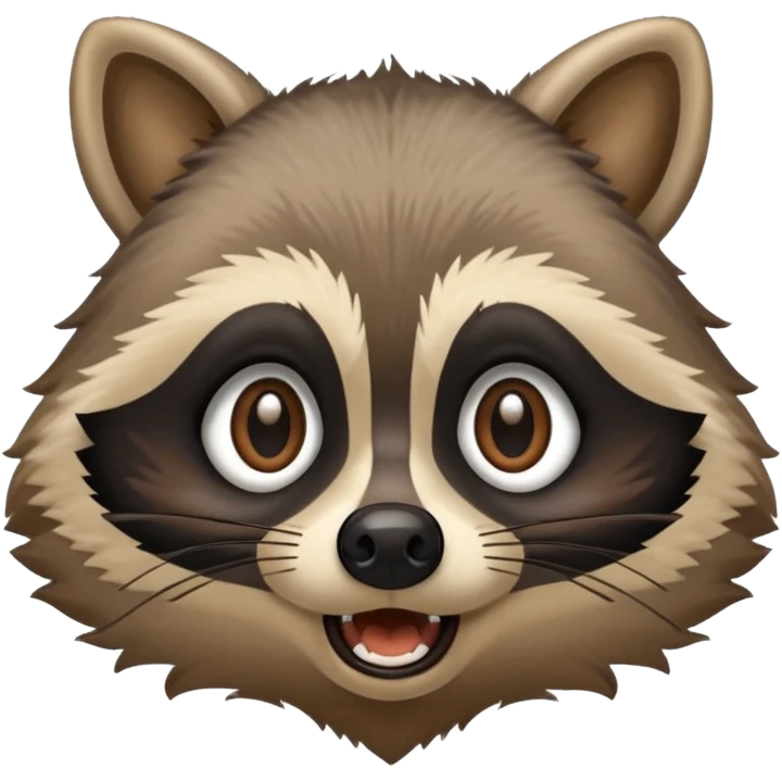 Startled panicked raccoon who got caught emoji