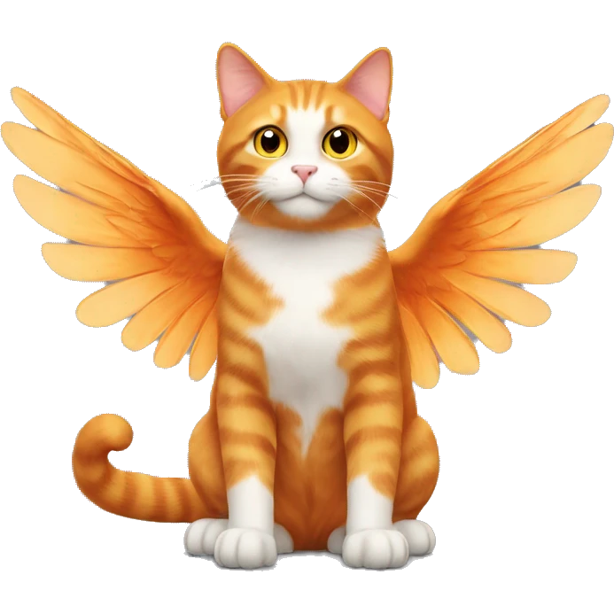 Orange cat with wings  emoji