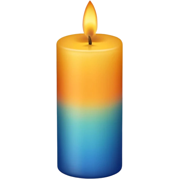 Decorative Wax Candle colored  emoji