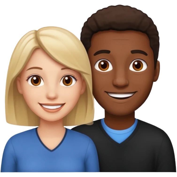 Black guy white girl emoji