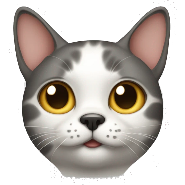a cat with half part dog emoji