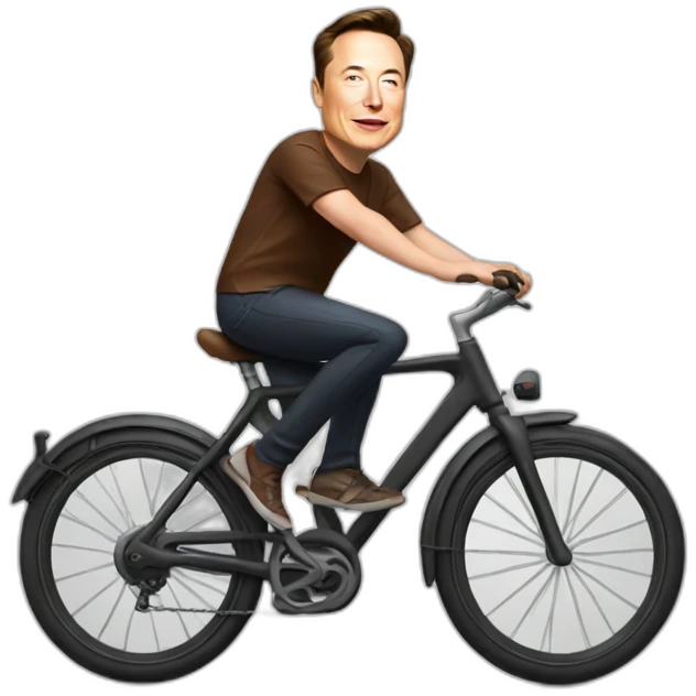 Elon Musk riding bicycle emoji