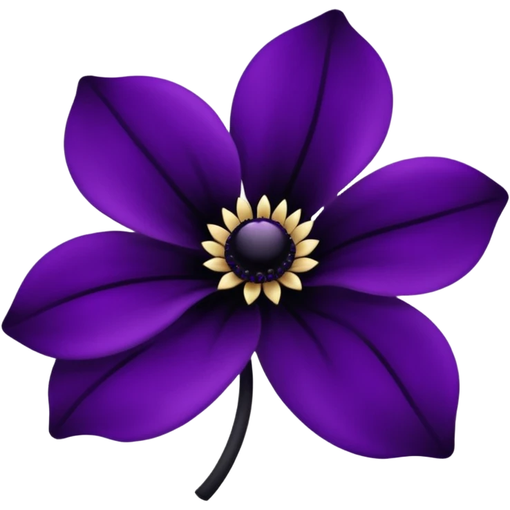 Black flowers  emoji