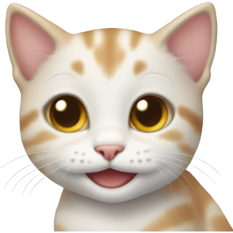Kitten smiling emoji