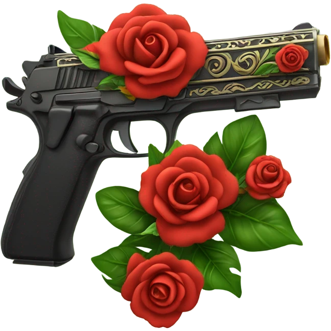 Red rose pistol  emoji