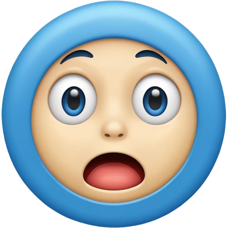 🔵+😱 emoji
