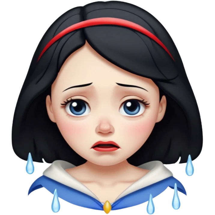 Snow white crying emoji