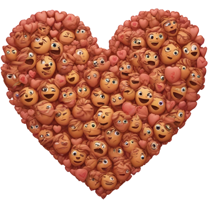 Big heart with little hearts next to it  emoji