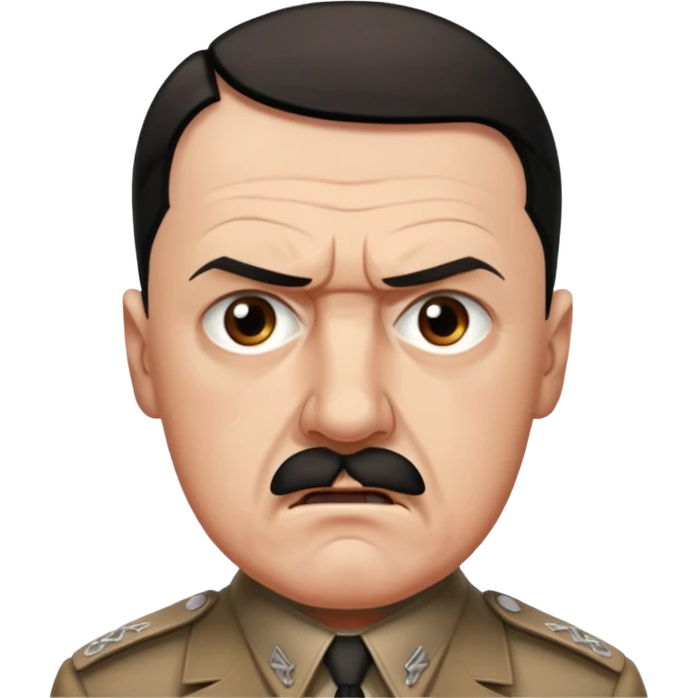 Asker üniformalı çok çok sinirli bir adolf hit emoji