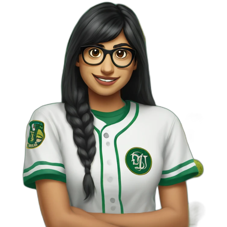 Mia Khalifa slytherin baseball tshirt emoji