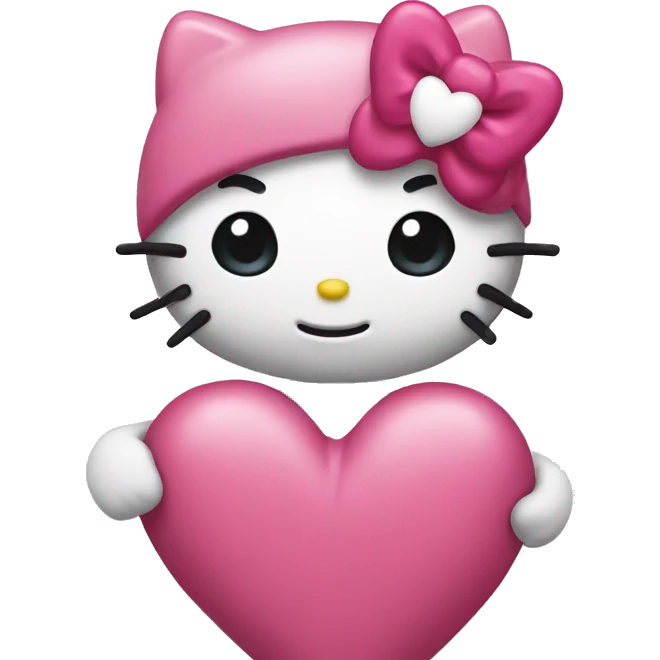 hello kitty heart emoji