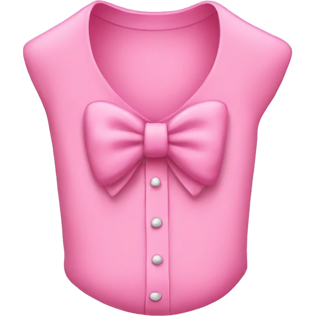 I pink shirt with a light pink bow on it emoji