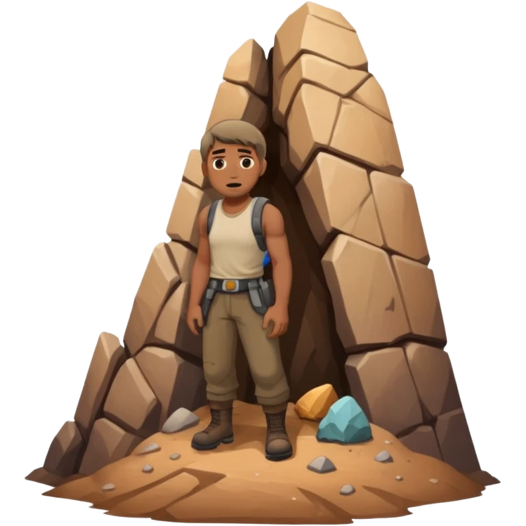 homme qui une montagne coincé dans les fesse emoji