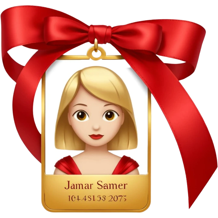 profile card wrapped with a ribbon emoji