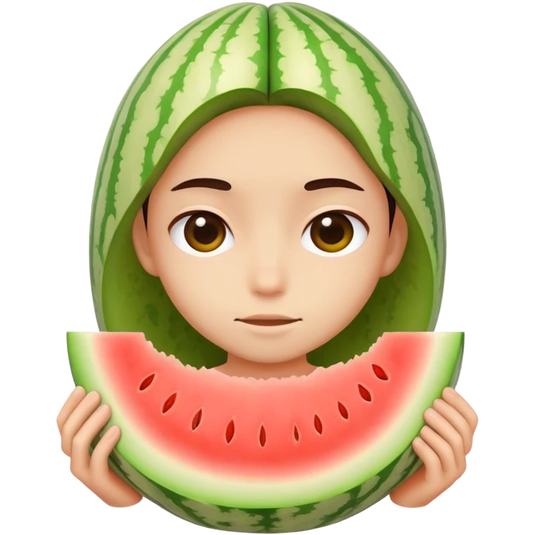 Shy melon  emoji