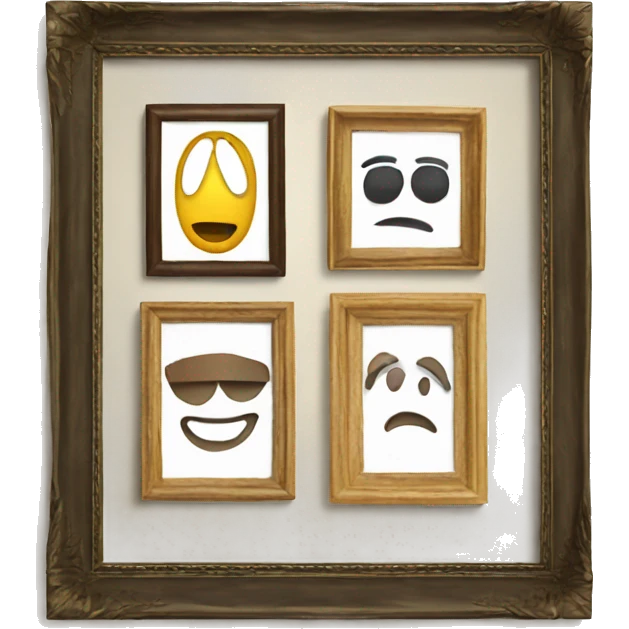 Picture frames on a wall emoji