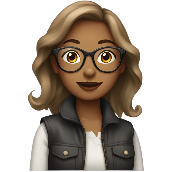 stylish girl with glasses emoji